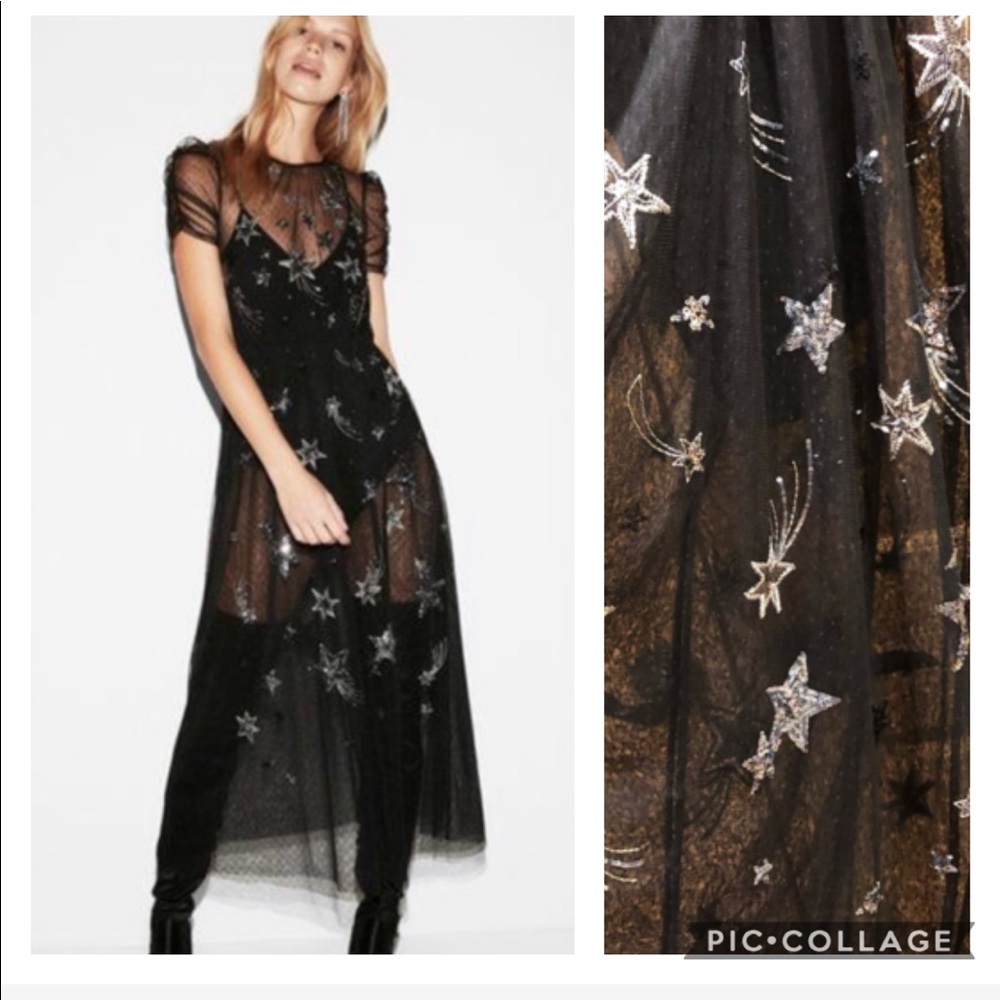 Like new Express sheer mesh dress and bodysuit